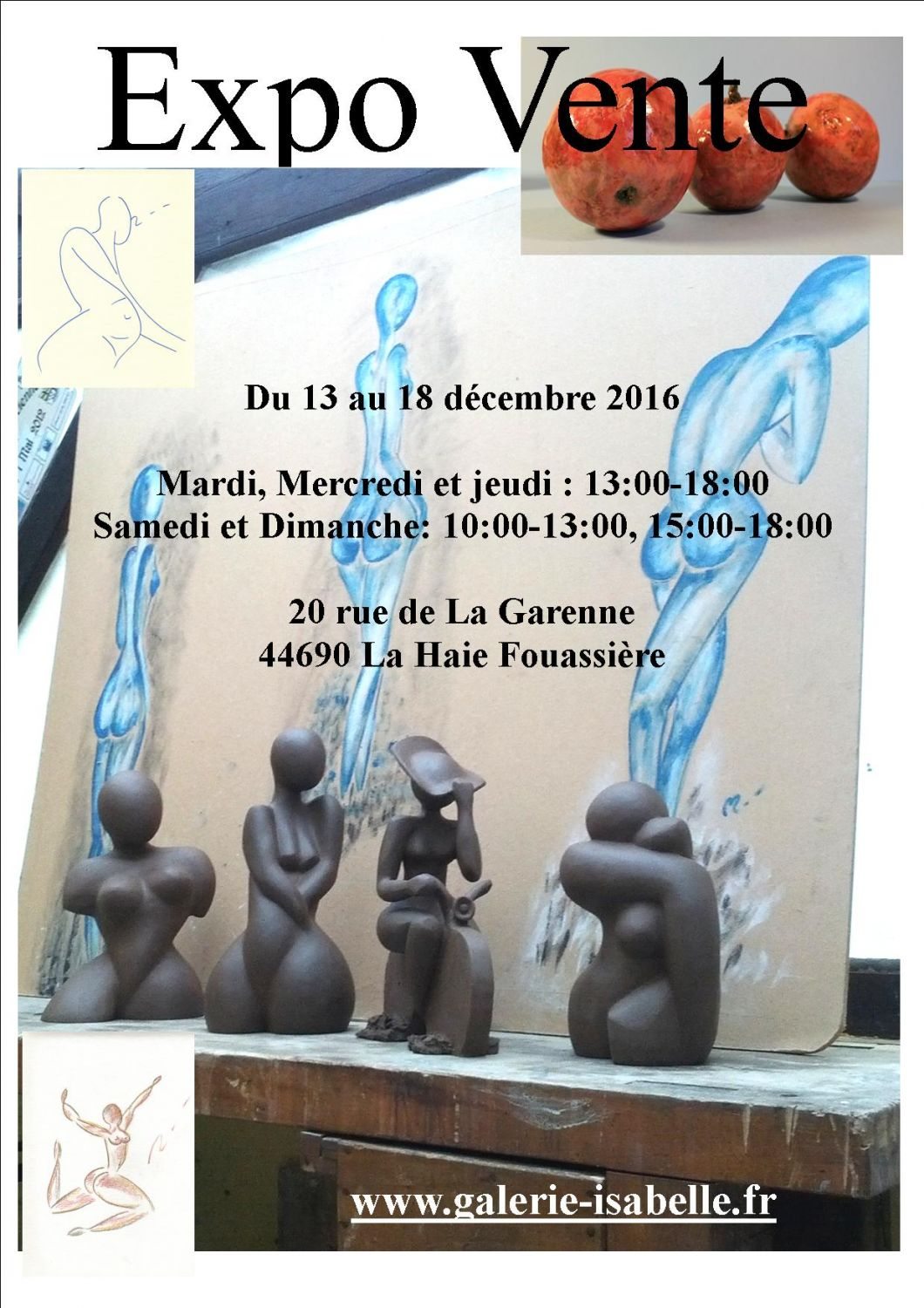 Expo-vente à la Galerie d’Art d’Isabelle