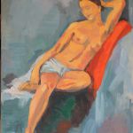 Odalisque Huile sur toile 65x46