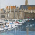 Saint-Malo Bassins, remparts et tours, flêche cathédrale 133-3 2019