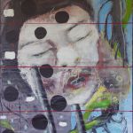 Archéologie d'une fille de Gaza, (1), série, acryliqur sur papier (149 cm x 114 cm),2011 (2)