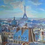 paris belle journee huile sur toile