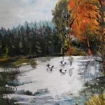 LES TROIS MORILLONS SUR LE LAC par DUFOSSE JEROME