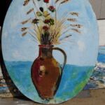 pot de fleurs sechees