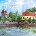 sur les bord d'un canal