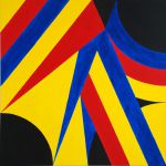 Triangles cercles rouge jaune bleu noir