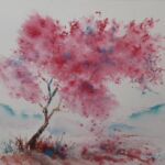 Cécile Gay Loppinet - Les Monts bleus du lac Sakura par Cécile GAY LOPPINET