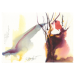 Cécile Gay Loppinet L'oiseau de sel - Aquarelle et poésie par Cécile GAY LOPPINET