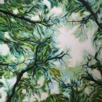 LE NEZ EN L AIR 1, huile sur toile, 80x80cm
