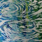 PLOUF 1, huile sur toile, 80x80cm