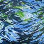 WATER 5, huile sur bois, 50x50cm, M