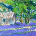 Provence, maison dans champs de lavande