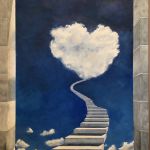 Trompe l'oeil Escalier vers le nuage