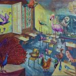 Marc Goldstain-Ils arrivent!- tempera sur lin- 130 x 162 cm
