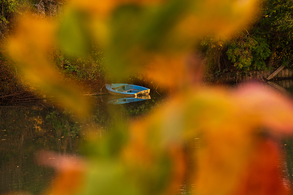 autumn-river-landscape-with-blue-boat