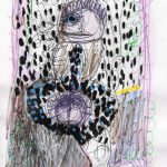 Vénus à pois noirs et bleus par Brigitte Derbigny