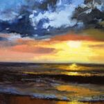 Coucher de soleil sur la mer