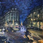 Place de Mexico by night, Paris