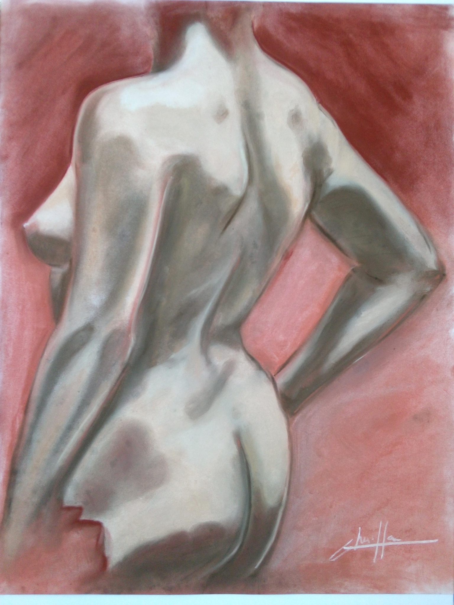 nu-sur-fond-rouge