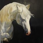 Cheval blanc par Camille Auffray