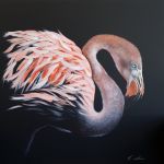 K-roline - Flamant rose "J'vois la vie en rose par K-roline