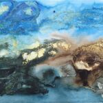 Nicolette Moya Tintamarre des couleurs 65x100 cm encres de Chine de couleur et gomme laque par MOYA Nicolette
