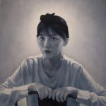 Portrait de jeune femme en contre-jour，2020 par kaichun WANG