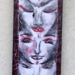 Witchcraft - Reloaded - work on upcycling paper bag - 45 X 14 cm Mixed Media