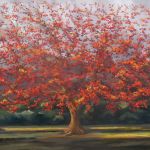 Grand arbre rouge  par OLIVIER LECOURTOIS