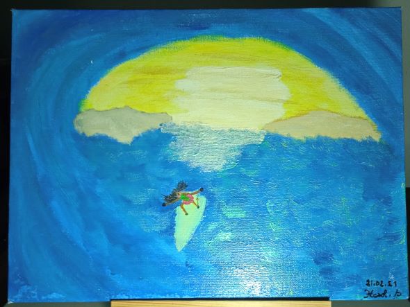 la-surfeuse-au-coucher-de-soleil