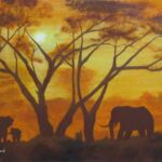 COUCHER DE SOLEIL SUR LE SERENGETI par TRANCHAND Jean-Luc