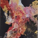Perroquet abstrait en nuances de fantaisie noir
