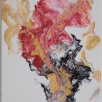 Hippocampe abstrait en nuances de fantaisie blanc