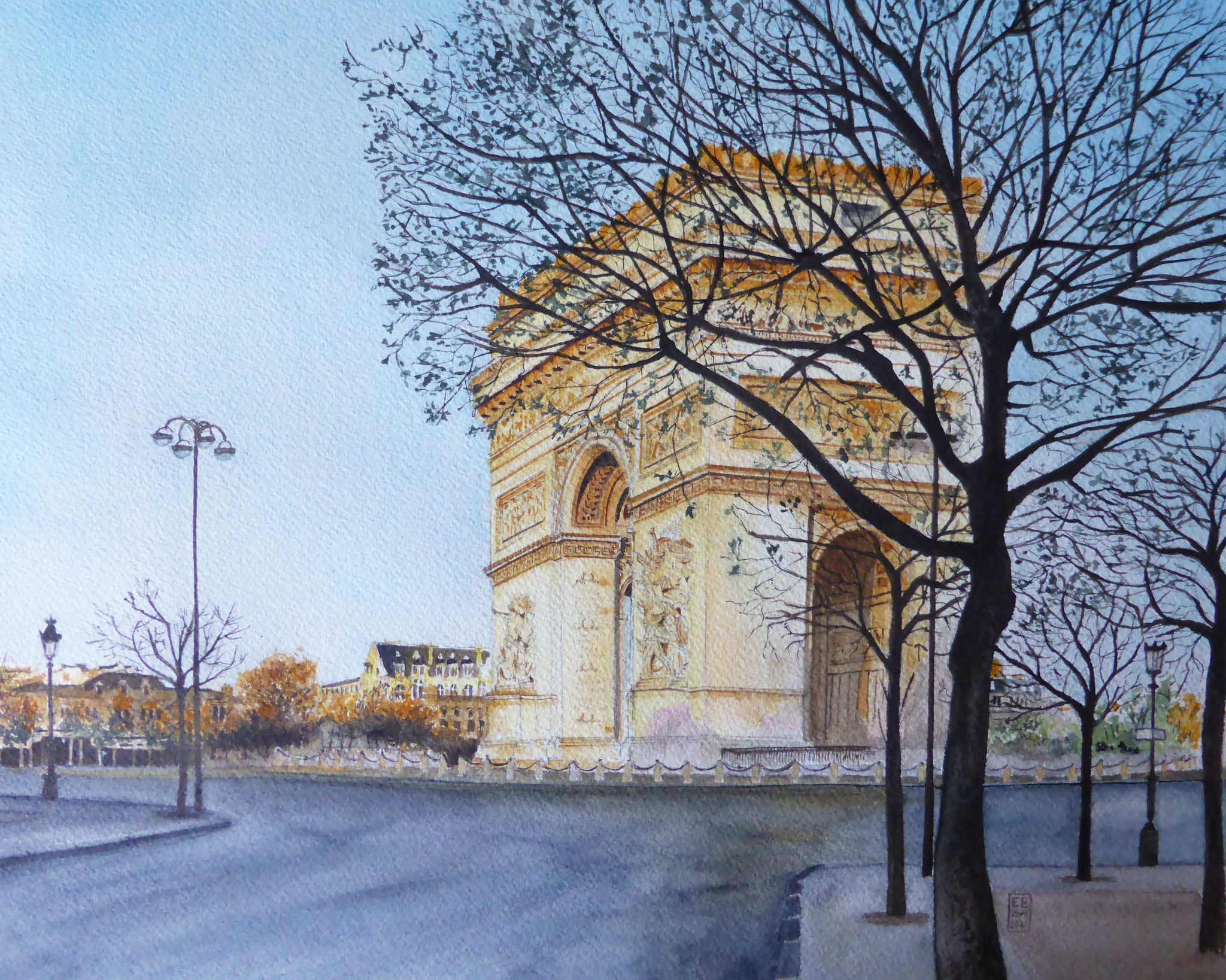 arc-de-triomphe-a-laube-dapres-une-scene-prise-lors-dune-balade-matinale