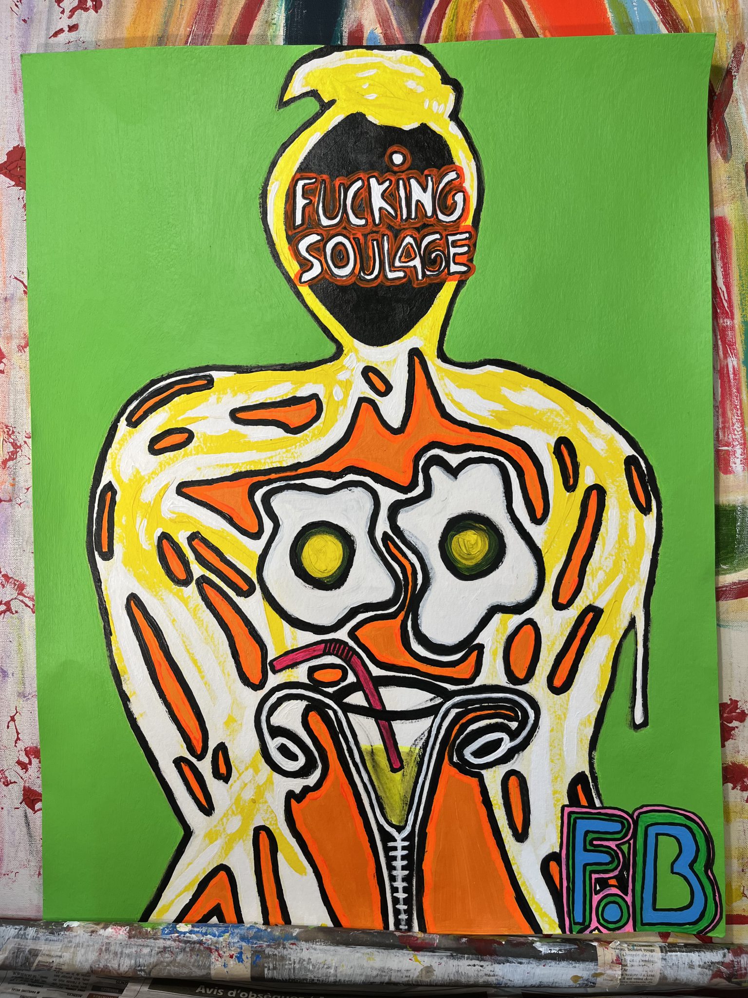 fucking-soulage-hommage-a-pierre-1919-2022-acrylique-sur-papier-50-x-65-cm