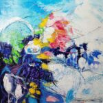 Fantaisie en jardin 43, au loin ici par Elisabeth AUGENDRE MOREAU