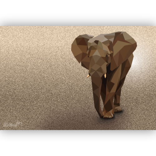 elephant-dafrique-en-facettes-creation-digitale-polygonale