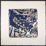 Eau-forte 11, Bleu de Prusse / or