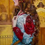 JEUNE FILLE AU COLLIER ROSE