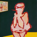 Woman watching a painting  par Nataly GOUBET