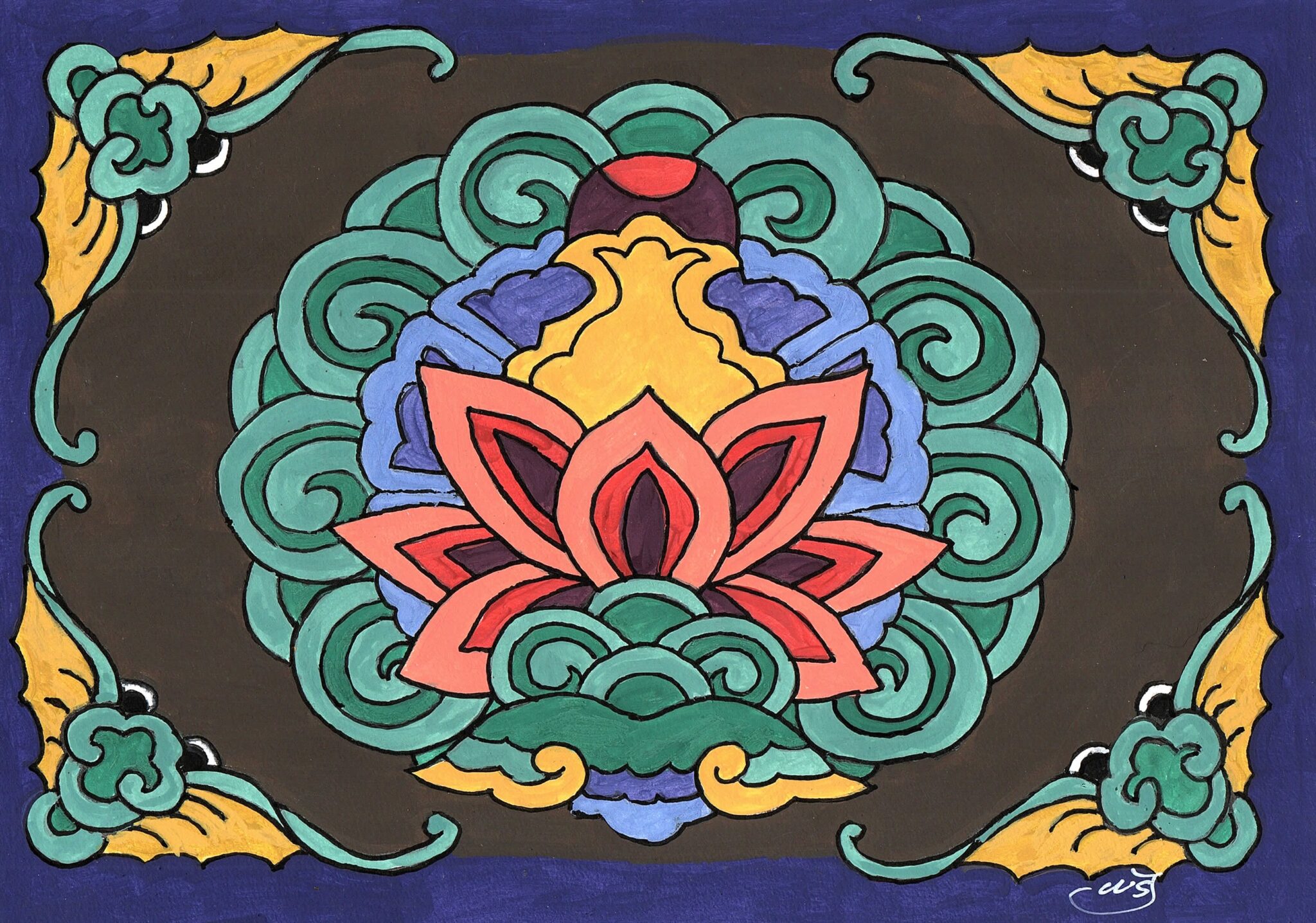 dancheong-fleur-lotus