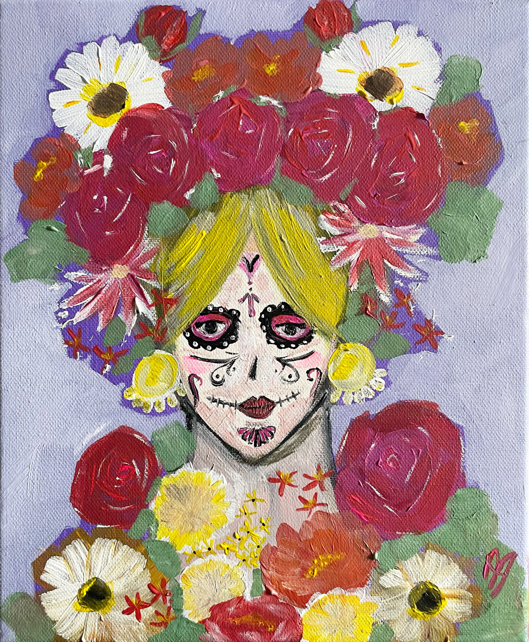 fille-et-fleurs-le-jour-des-morts