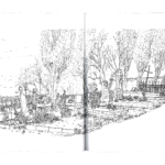 Le cimetière du Carla-Bayle avec vue sur la plaine par Martin Régnier