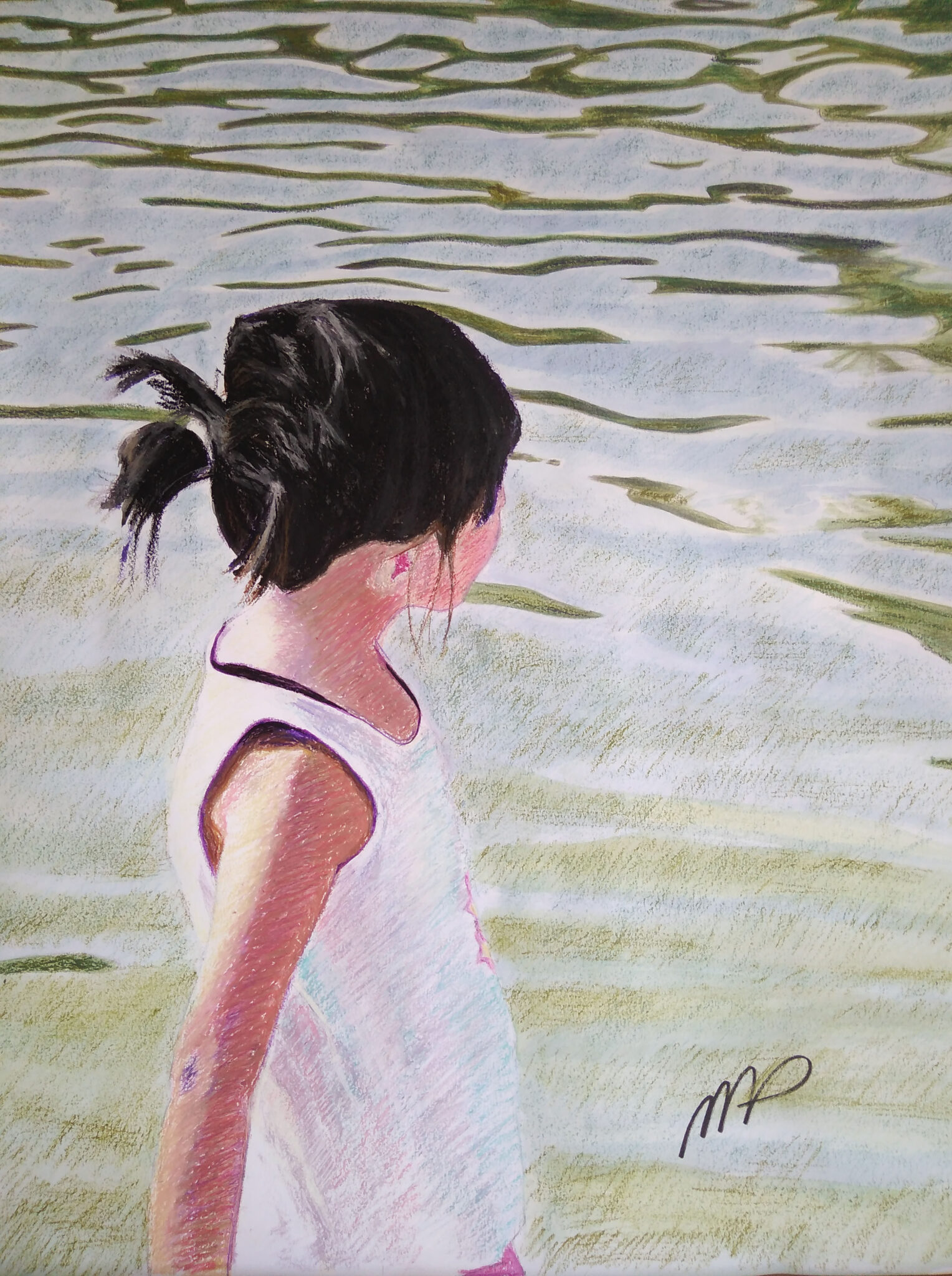 la-petite-fille-songeuse-au-bord-de-leau-n-4