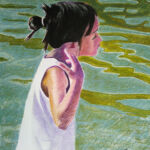 La petite fille songeuse au bord de l'eau N°1