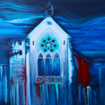 Chapel of Anxiety - 2025 - Acrylic on Canvas - 100 x 100 cm par Hewelt