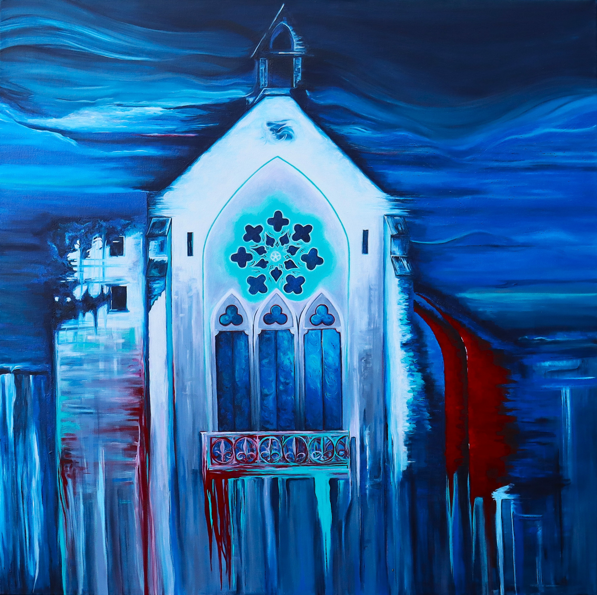 chapel-of-anxiety-2025-acrylic-on-canvas-100-x-100-cm