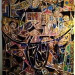 "Guéridon new look" - (nov 2025) - Dim : 54 x 38 cm par LALDJI