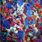 "Fleurs bleues de dripping" (juin 2026) par LALDJI