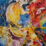 CHATS JOUEURS BLEUS DUO NAMY PEINTURE par Nanou Parent