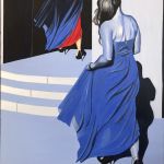 la femme en bleu